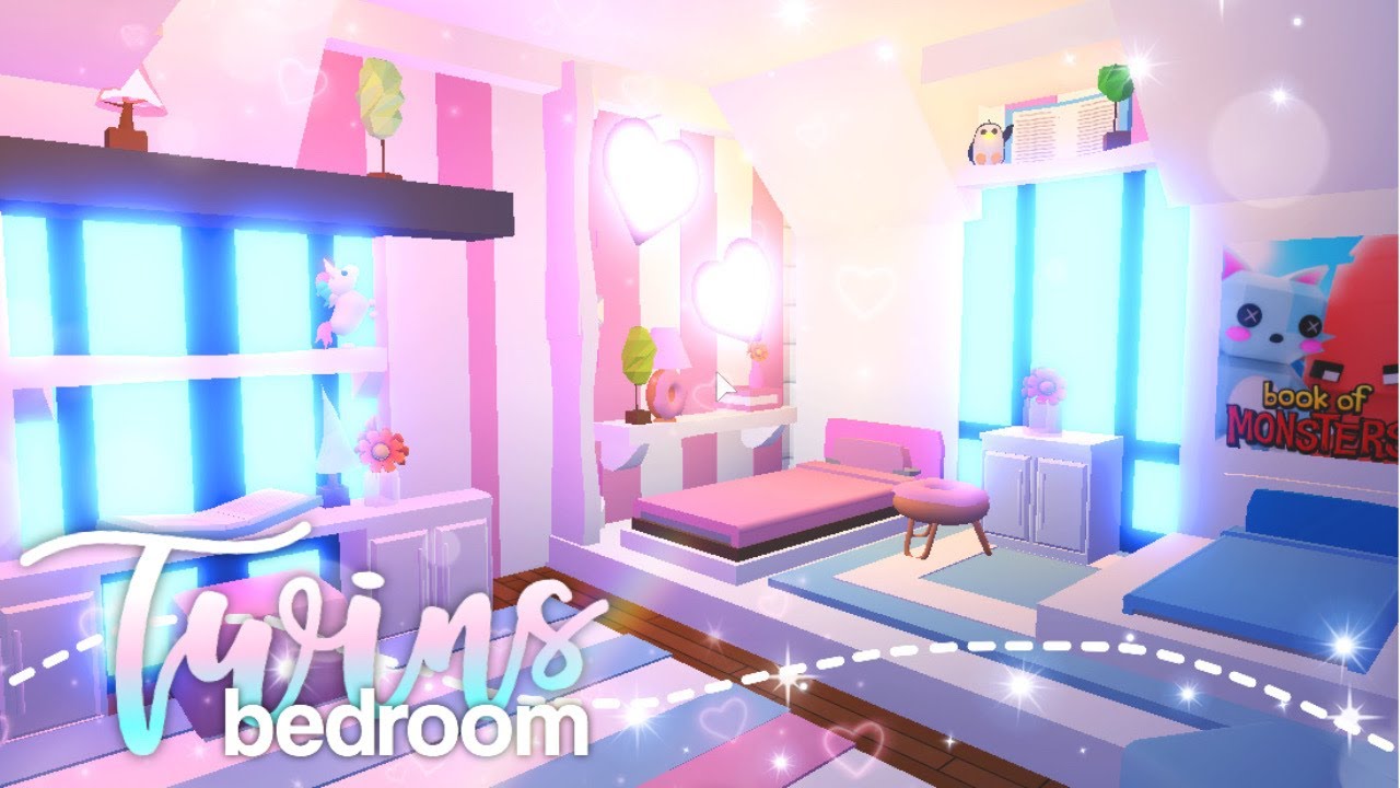 Pink&Blue Twins Bedroom Speedbuild | Adopt Me Roblox - YouTube