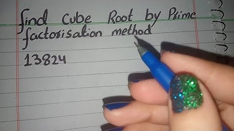 Cube Root by Prime Factorization Method | Find the Cube Root of 13824 by Prime Factorisation method