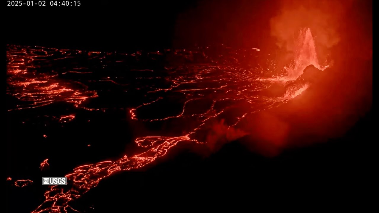 [V1cam] Kīlauea volcano, Hawaii (west Halemaʻumaʻu crater)