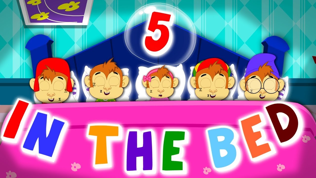 Five In The Bed | Five Little Monkeys | Zebra Nursery Rhymes For Kids