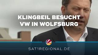 VW-Krise: Klingbeil trifft Betriebsrat in Wolfsburg
