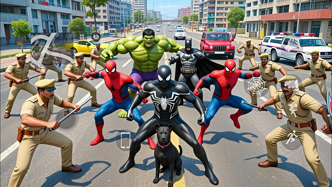 Spider-Man vs Police Chaos 😱 | Indian Theft Aura Simulator Gameplay