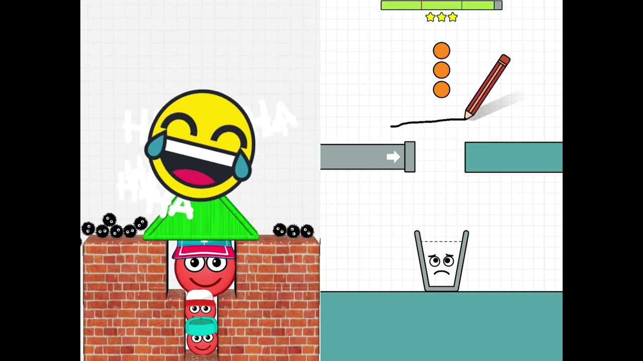 Hide Ball : Brain Teaser Games vs Happy Glass | Gameplay 1