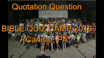 Bible Quiz Training - Quotation Question