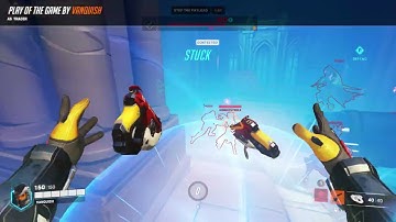 Triple Kill with Pulse Bomb on a Rein Shield (Tracer POTG) - Overwatch 2