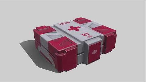 Sci-fi medical crate 3d model preview