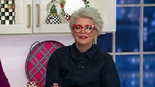 MacKenzie- Childs Peppermint Santa Cookie Jar on QVC