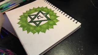 HOW TO DRAW A HEART CHAKRA MANDALA!