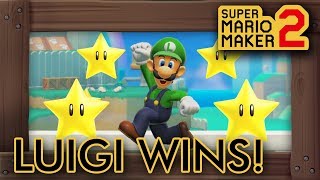 Super Mario Maker 2 - Luigi Wins by Doing Absolutely Nothing