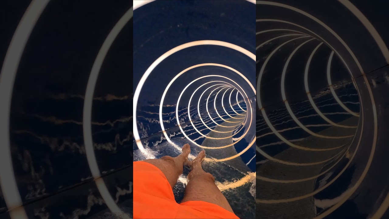 Blue Water Slide Aquadrom Most Czech Republic drive 1 