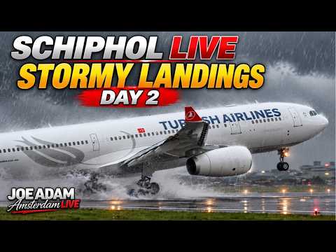 STORMY LANDINGS at Schiphol DAY 2, Oct. 10, 2026