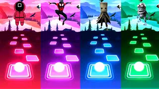 Squid Game vs Spiderman vs Little Nightmares vs Crazy Frog - Tiles Hop EDM Rush screenshot 4