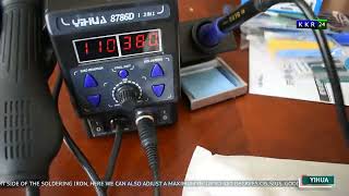 YIHUA 8786D Soldering Iron Hot Air Soldering Station DIY Digital Rework