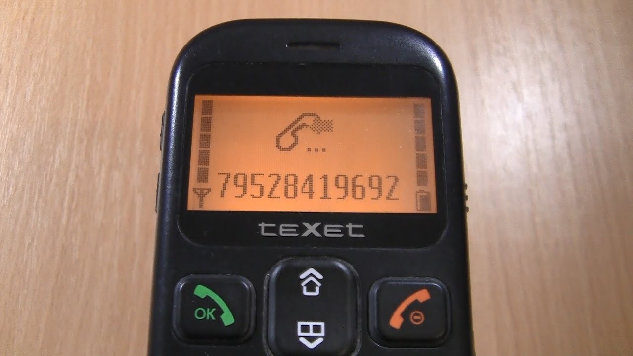 teXet TM B111 incoming call