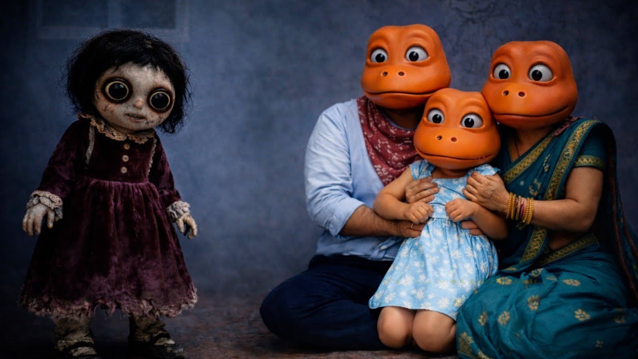 Patila Girl Horror Story with Labubu doll.