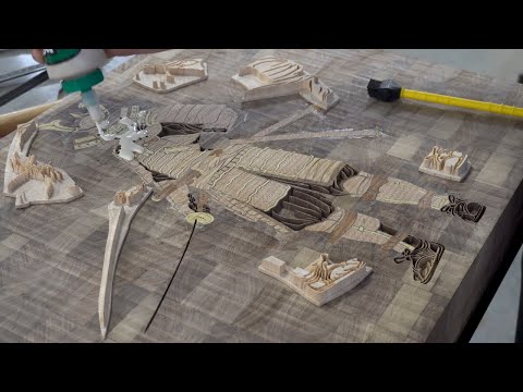 Lone Warrior cutting board. CNC Inlay.