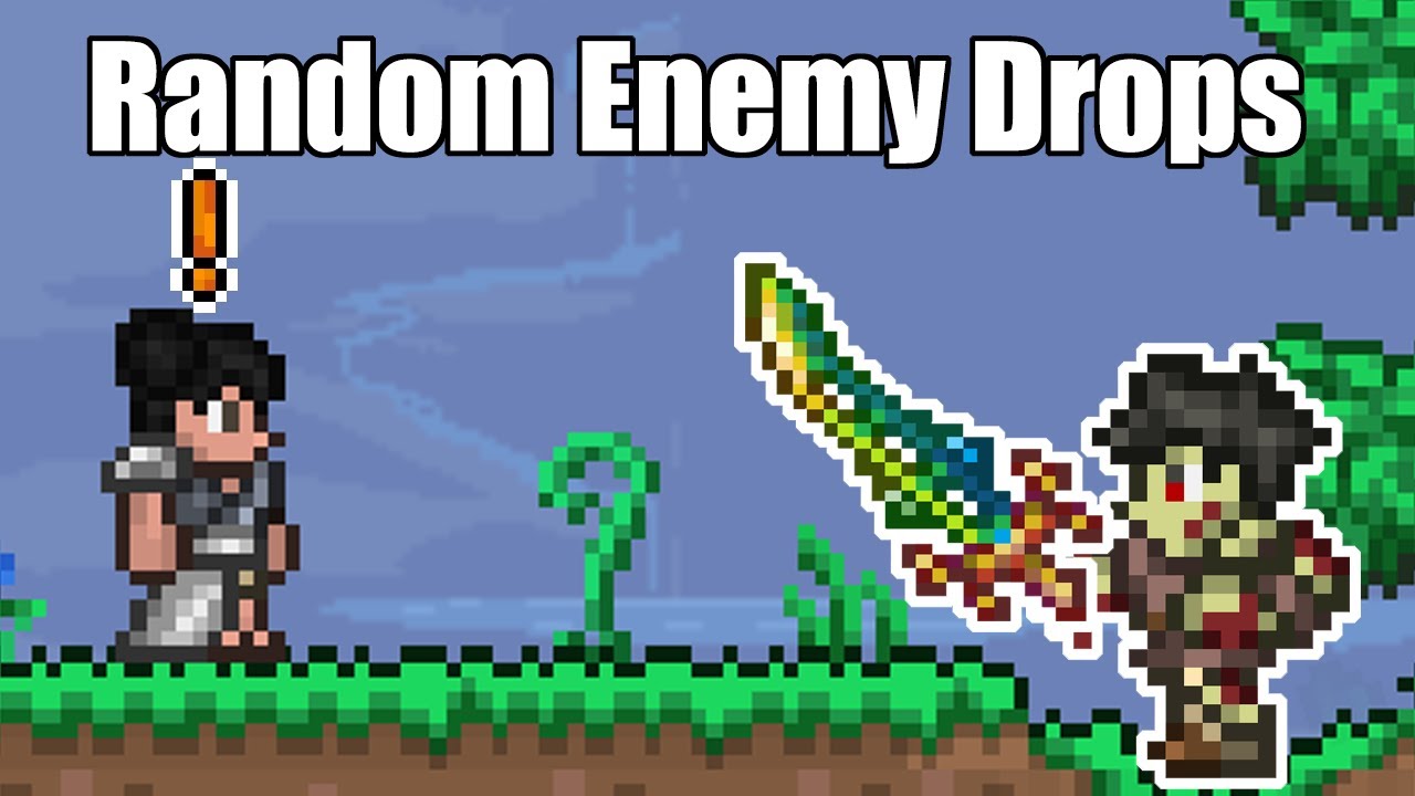 Terraria, But every ENEMY drop is Random! - YouTube