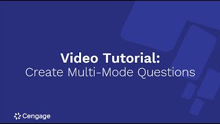 Create Multi-Mode Questions | WebAssign
