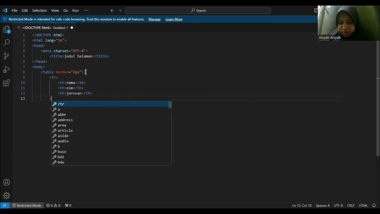 Cara Membuat Tabel Menggunakan XAMPP dan Visual Studio Code - YouTube