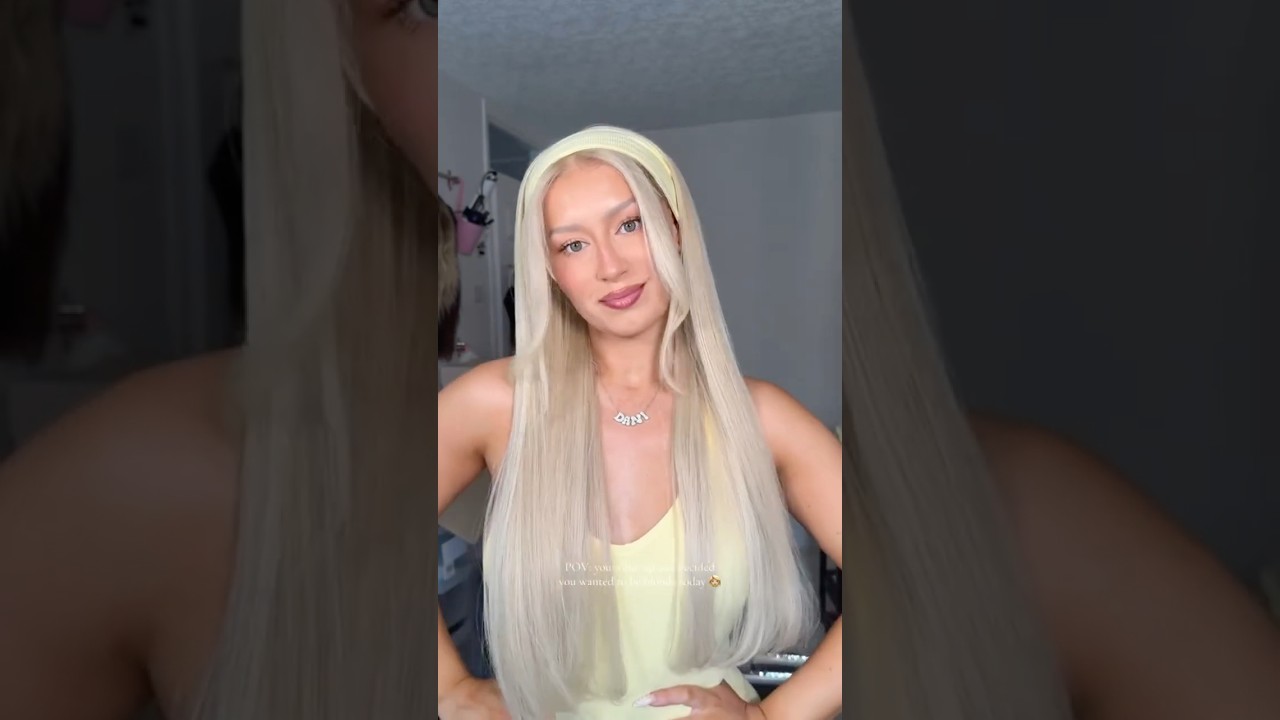 ASH Blonde Straight Lace Wig 😘 