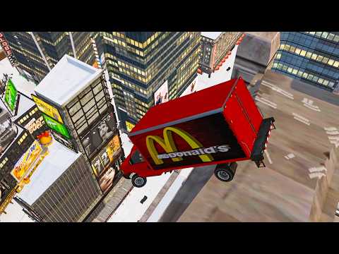GTA 4 WINTER CRASH TESTING REAL CARS 283