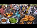 Indian Couple Selling Mirchi Bhaji On Street | 5₹/- Only | Cheapest Food Of Andhra | Street Food