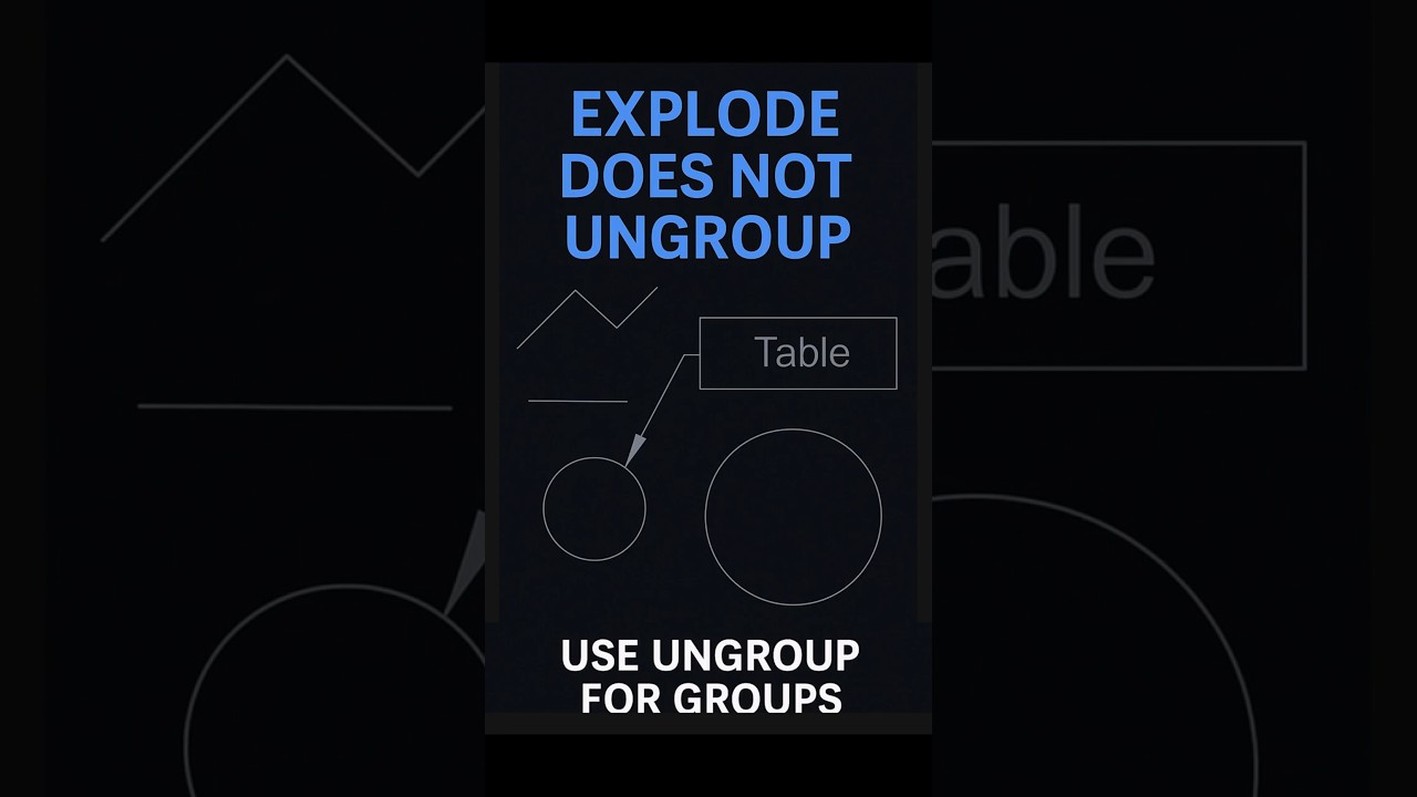 EXPLODE vs UNGROUP — Know the Difference in AutoCAD