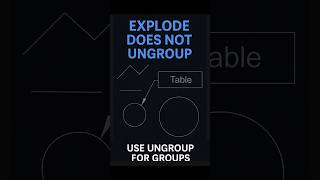 EXPLODE vs UNGROUP — Know the Difference in AutoCAD