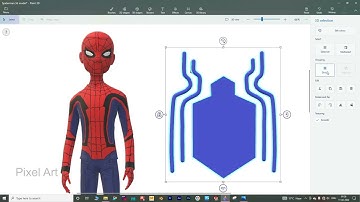 Windows 10 Paint 3d Tutorial : Creating an Spiderman  front logo  ! Easy 3d software  part 1