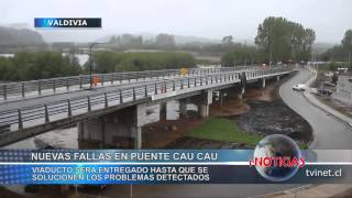 Nueva falla en puente Cau Cau molesta a valdivianos