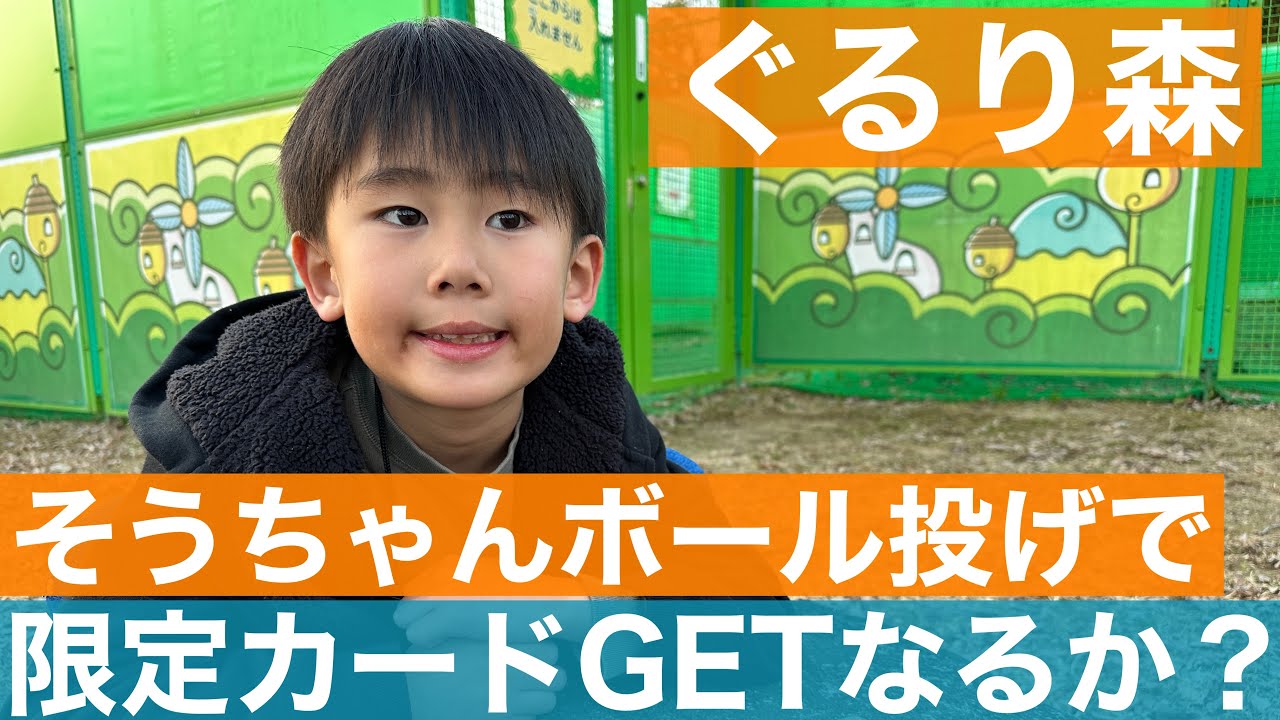 ぐるり森】小1そうちゃん、オータムバージョンカードをボール投げでGET