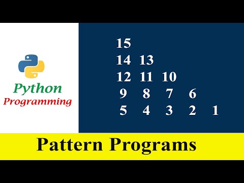Python Number Pattern - Reverse Floyd's Triangle
