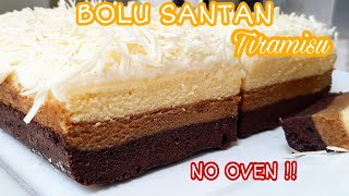 3 LAYER 3 TELUR BOLU SANTAN TIRAMISU TANPA OVEN - IDE JUALAN !!