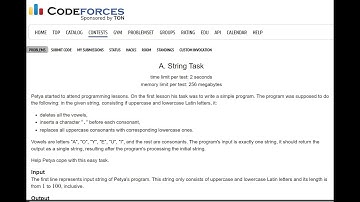 String Task codeforces || problem Solving