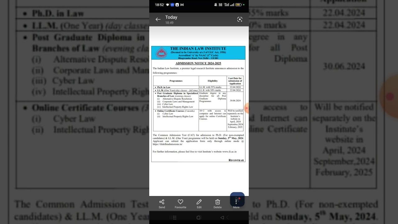 ILI LLM and PhD application form out