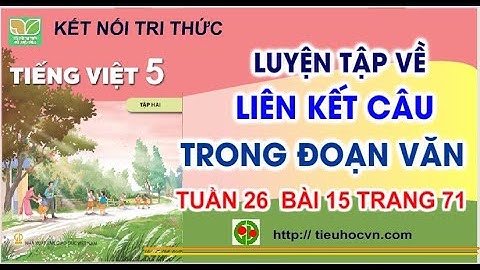 Luyện tập về liên kết câu  trong đoạn văn | Tiếng Việt 5 Tuần 26 Bài 15 Sách Kết nối  Trang 71