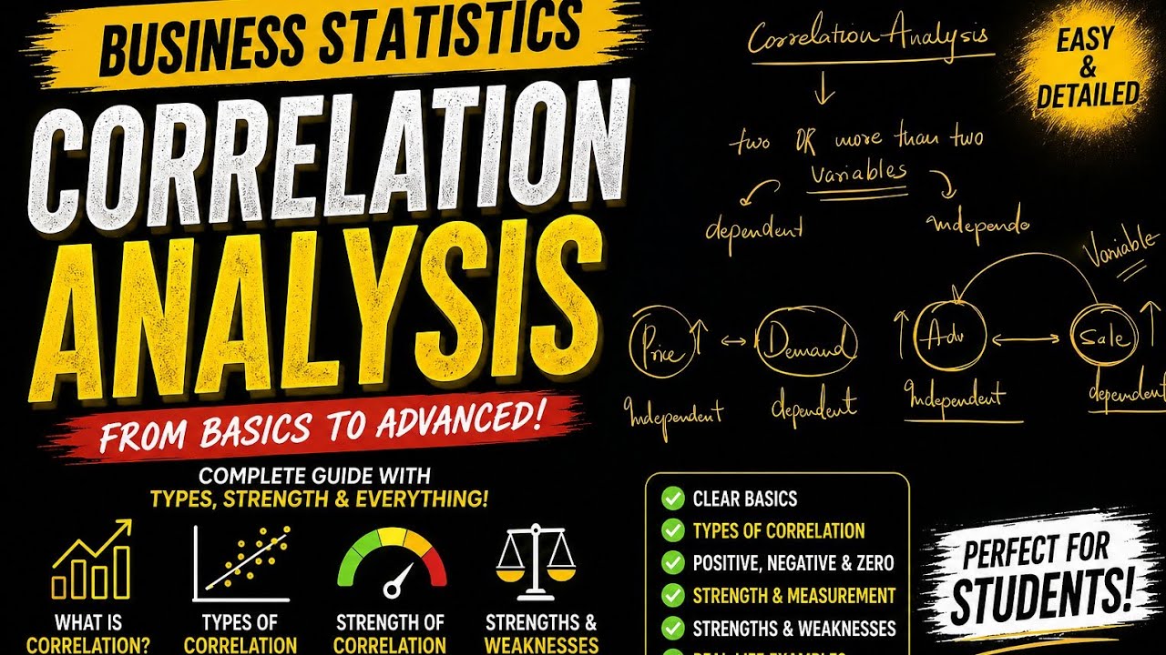 Correlation analysis | business statistics | basic clear in detail ...