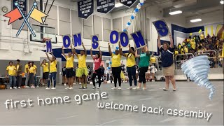 first home game & welcome back assembly