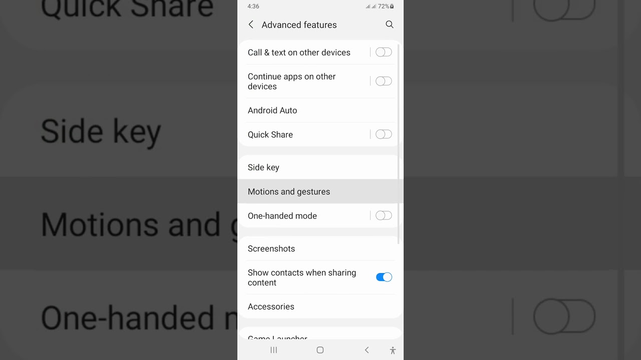 Motions and gestures 🤫 in any android mobile phone 