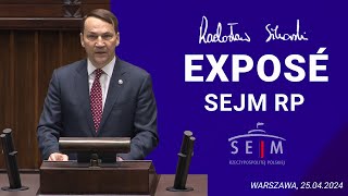 Radosław Sikorski: Exposee, Sejm RP, 25.04.2024