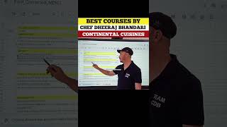 Best Courses by #chefdheerajbhandari