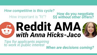 Law School Admissions Reddit AMA with Anna HicksJaco