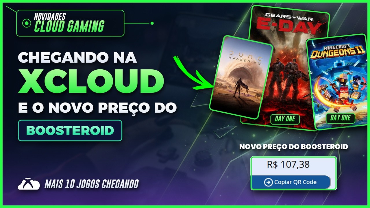 NOVIDADES CLOUD GAMING: LISTA de JOGOS e BOOSTEROID A R$107 ao MÊS!