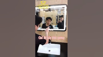 REVIEW MẪU GƯƠNG SẤY CẢM ỨNG 1 CHẠM 3 MÀU ĐÈN