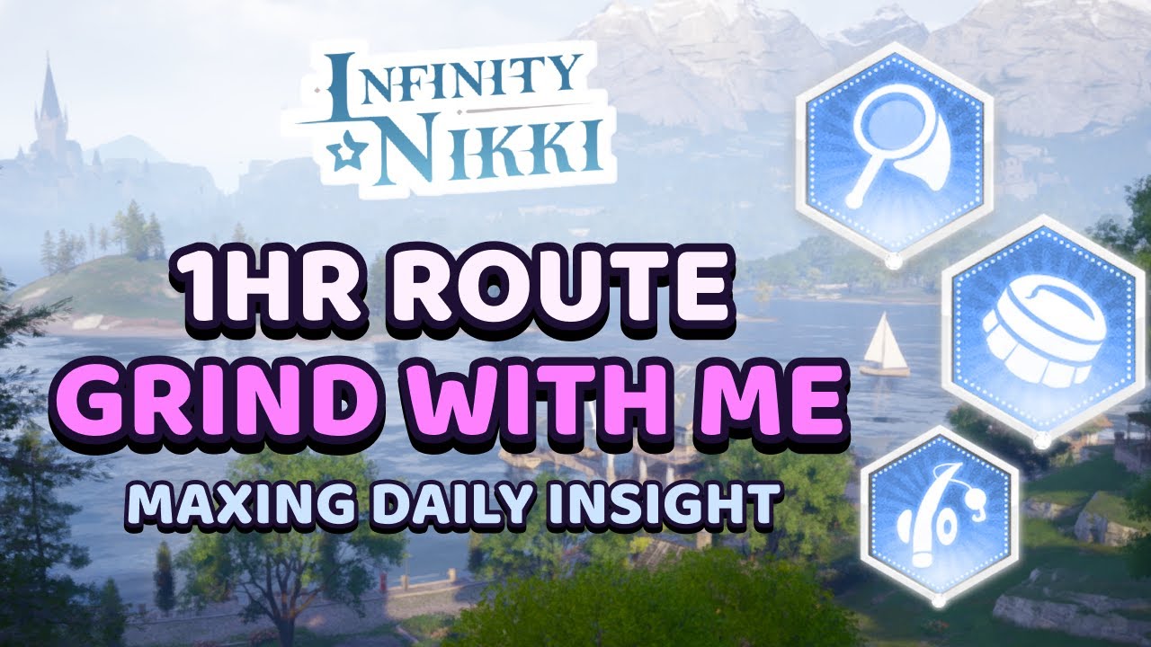 1hr cozy grind with me 💜 maxing daily insight // Real time route for farming insight and mats