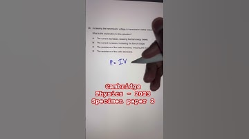 Q35 2023 Specimen paper 2 | Cambridge IGCSE physics