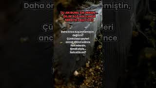 Şu An Fark Ettin, Değil Mi?