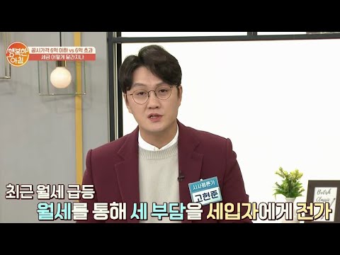세입자의 <strong>월세</strong> 부담이 늘어나는 <strong>이유</strong>? | 행복한 아침 447 회