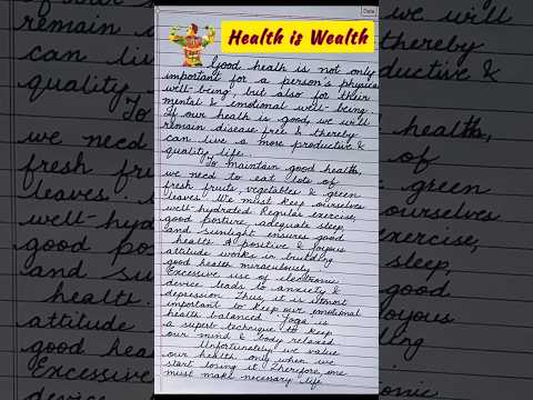 Essay- Health is