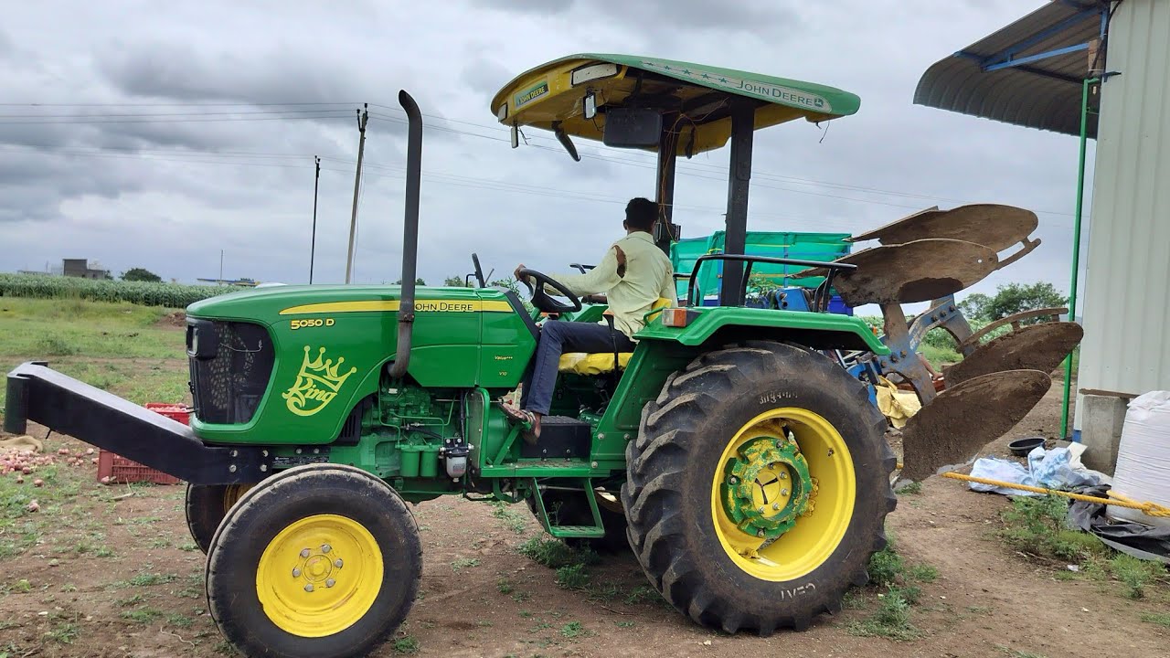 First vlog Farming john Deere 5050d 2mb plough